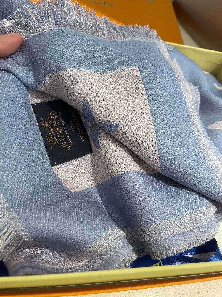 Scarf of silks and wool 75х200 cm фото 4