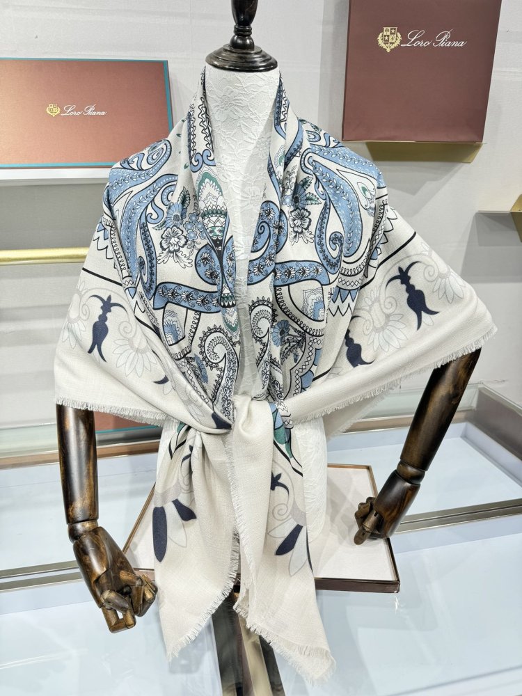 Шарф з шерски і шовку 140 x 140 см