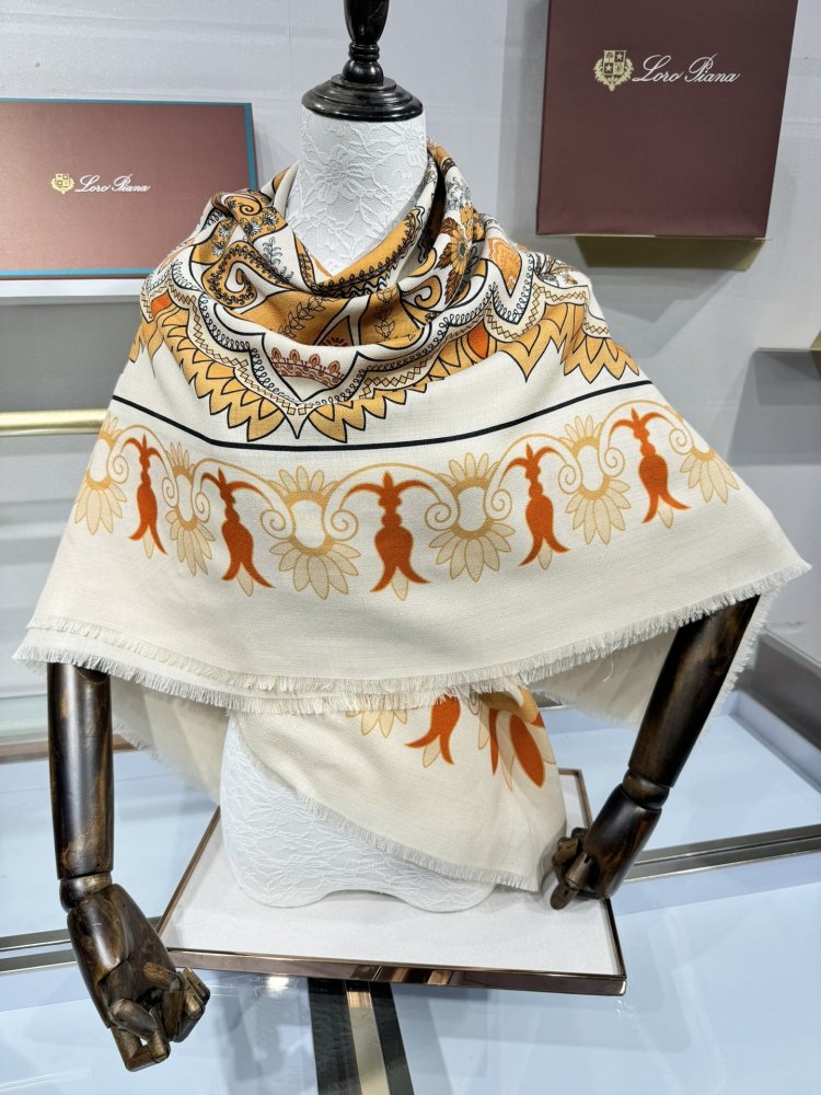 Шарф з шерски і шовку 140 x 140 см фото 6