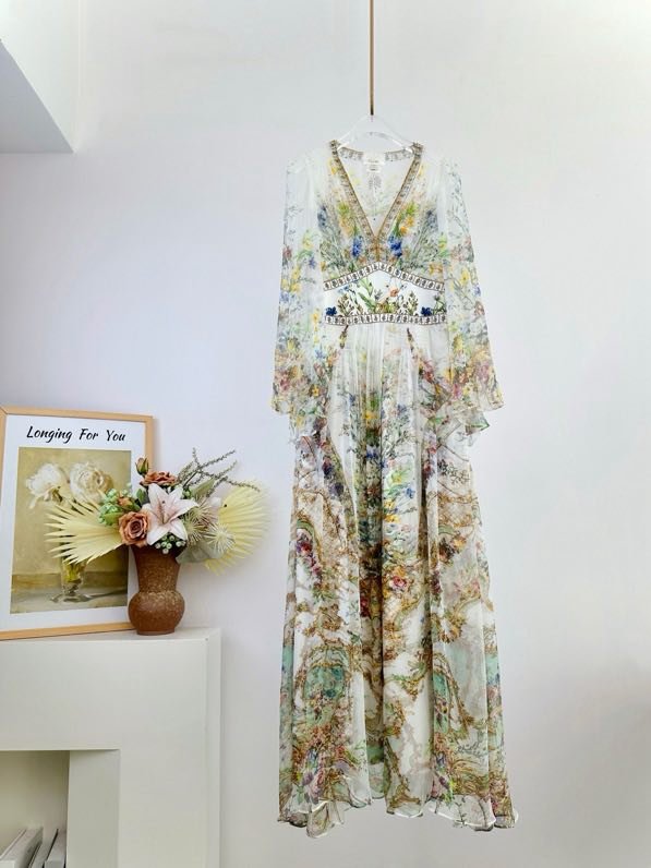 Silk long dress CAMILLA