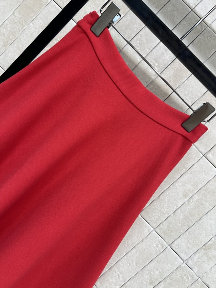 Шерстяная красная юбка фото 7