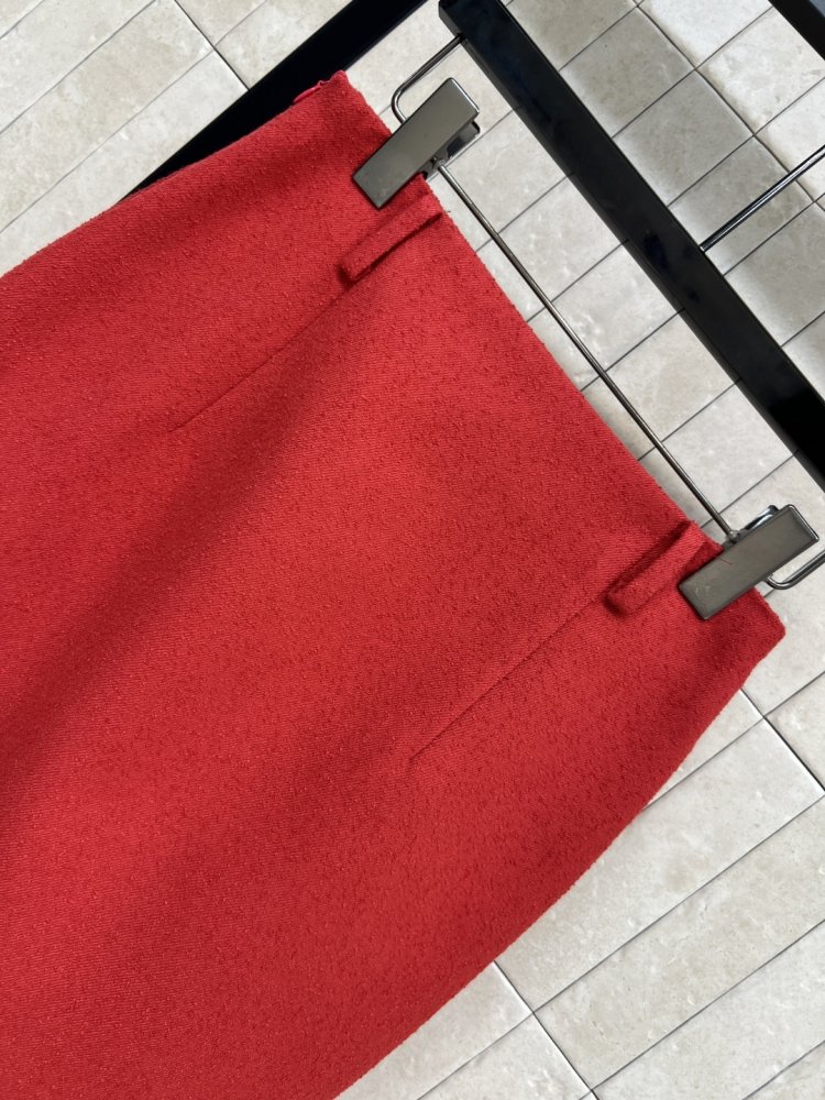 Шерстяная красная юбка фото 7