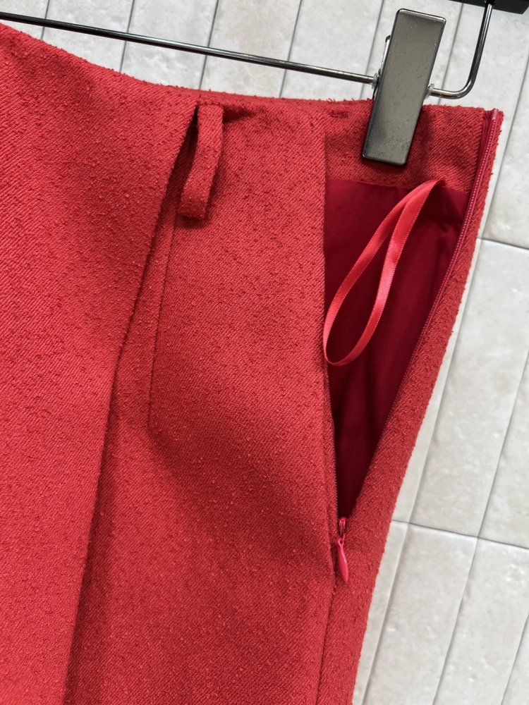 Шерстяная красная юбка фото 8