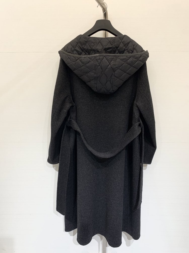 Шерстяное пальто с капюшоном фото 7