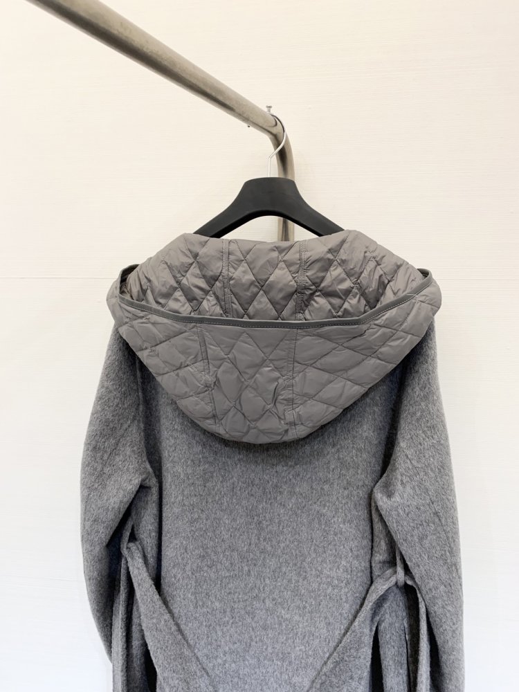 Шерстяное пальто с капюшоном фото 8