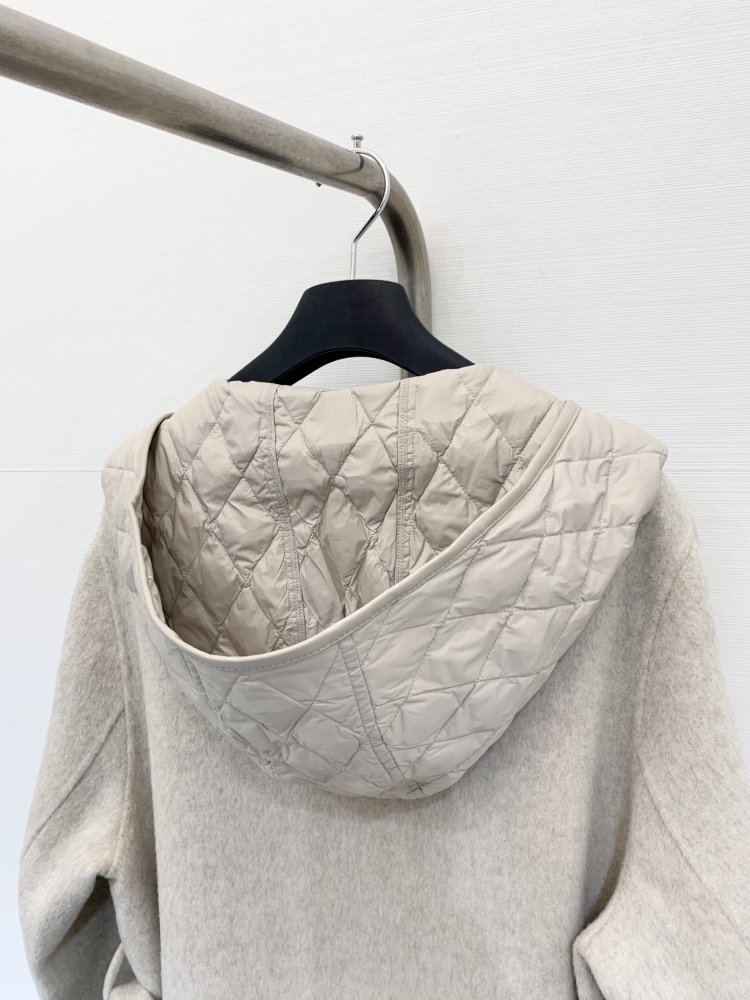 Шерстяное пальто с капюшоном фото 8