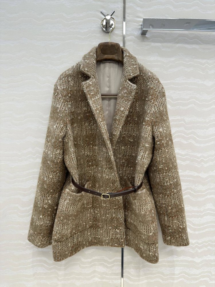 Wool твидовое coat фото 4