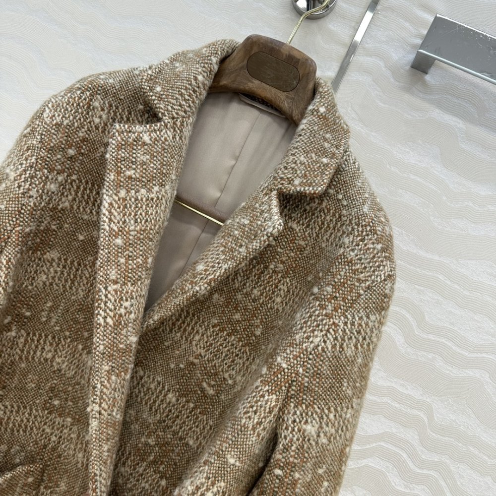 Wool твидовое coat фото 5