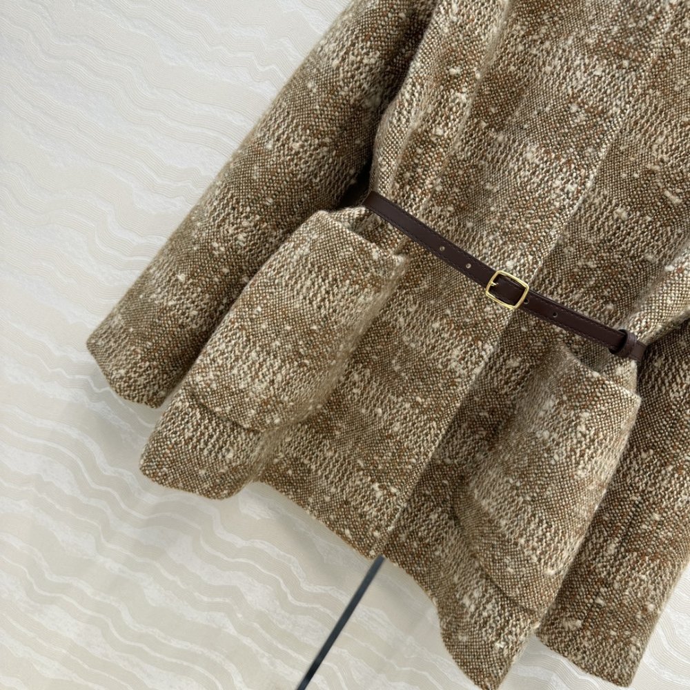 Wool твидовое coat фото 6