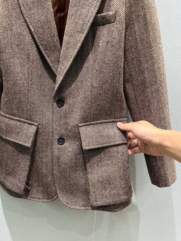 Шерстяной пиджак женский фото 3