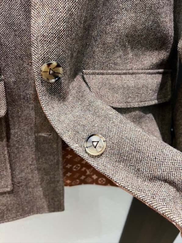 Шерстное пальто с вельветовым воротником фото 4