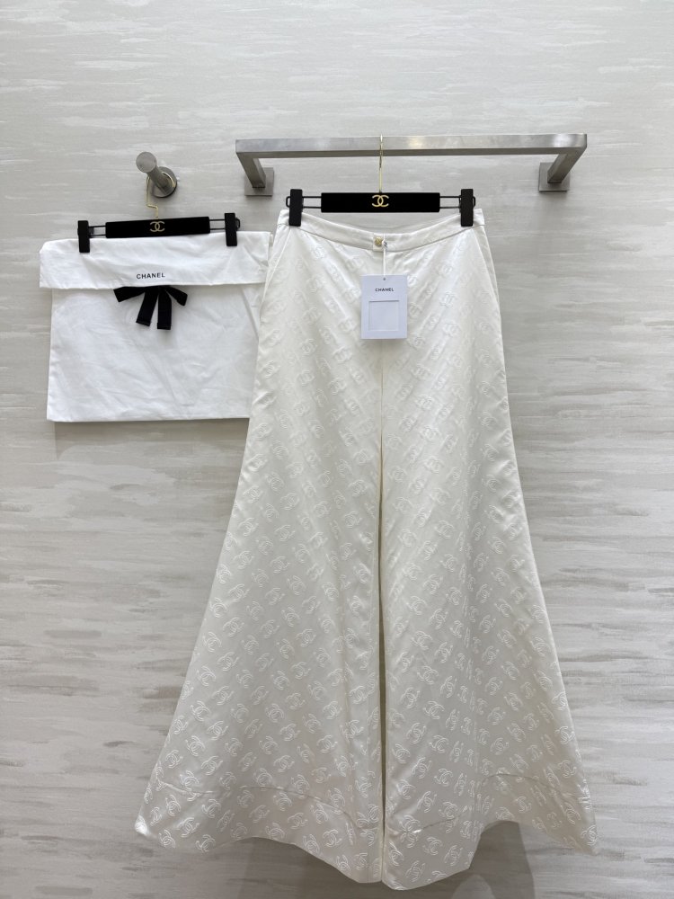 Широкие брюки из шелкового жаккарда