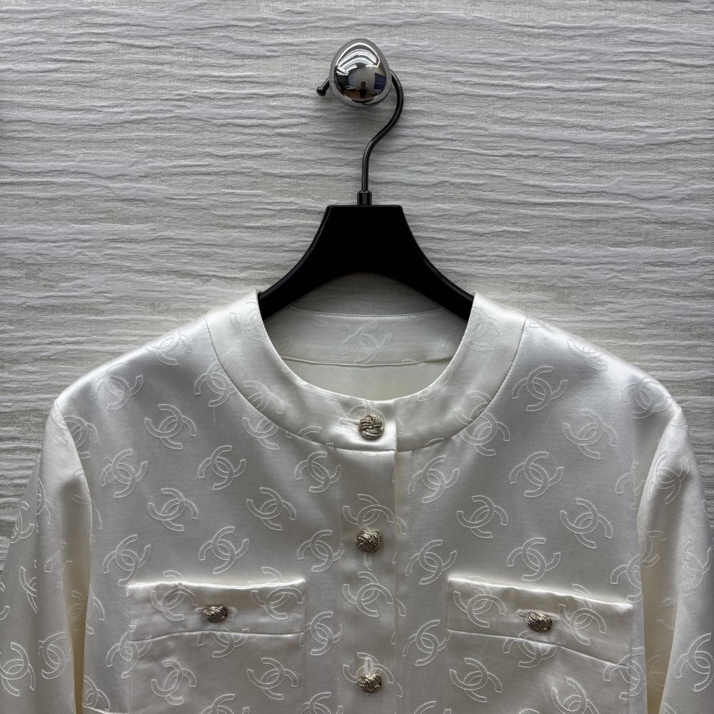 Шовковий жакет з круглим вирізом фото 2