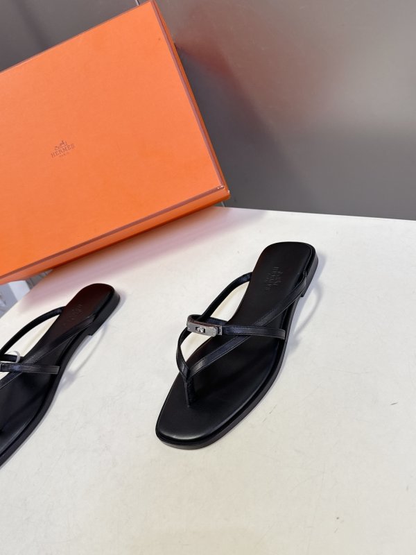 Шлепанцы Hermes Kelly Buckle фото 3