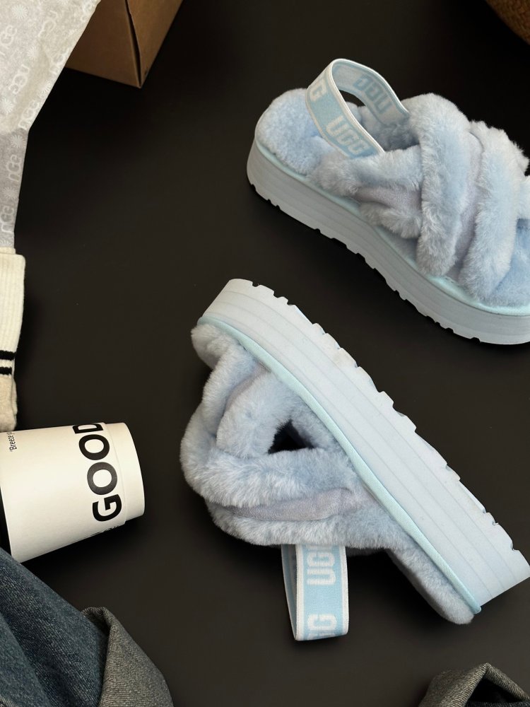 Step-ins on fur women's Disco White Deer фото 2