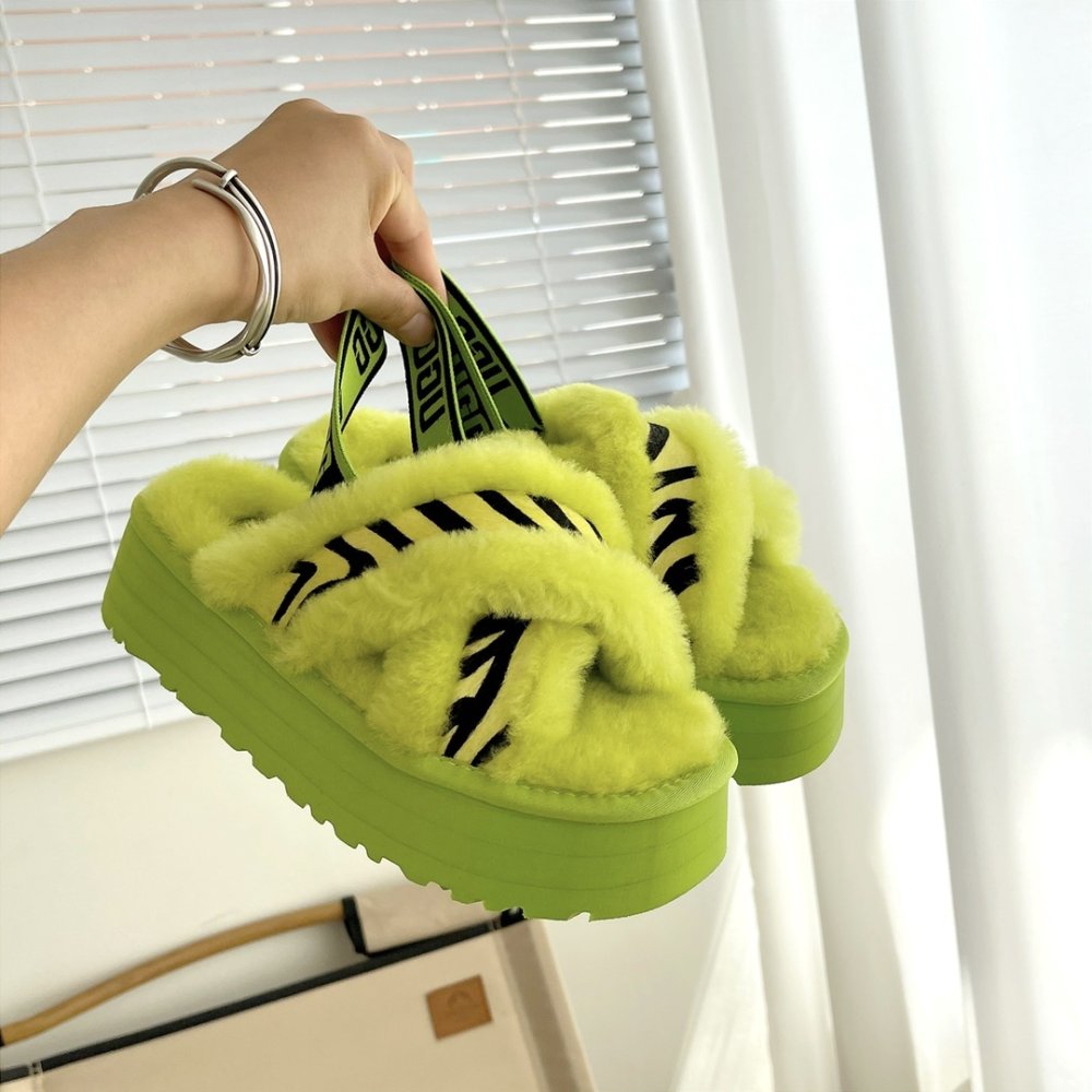 Step-ins on fur women's Disco White Deer фото 2