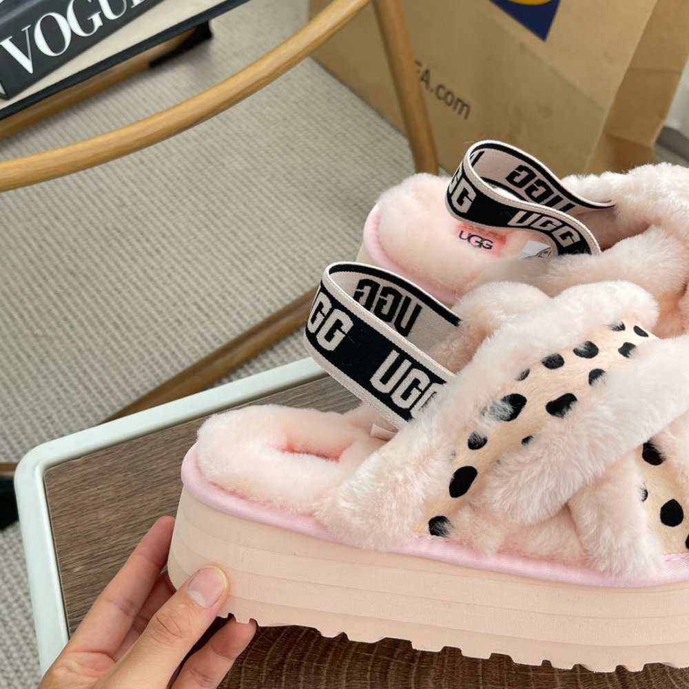 Step-ins on fur women's Disco White Deer фото 3