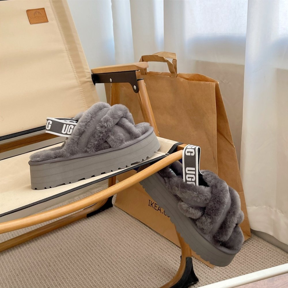 Step-ins on fur women's Disco White Deer фото 3