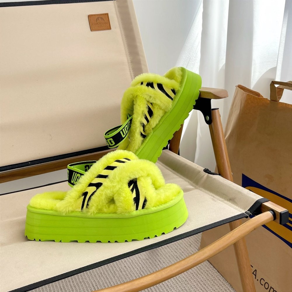 Step-ins on fur women's Disco White Deer фото 4