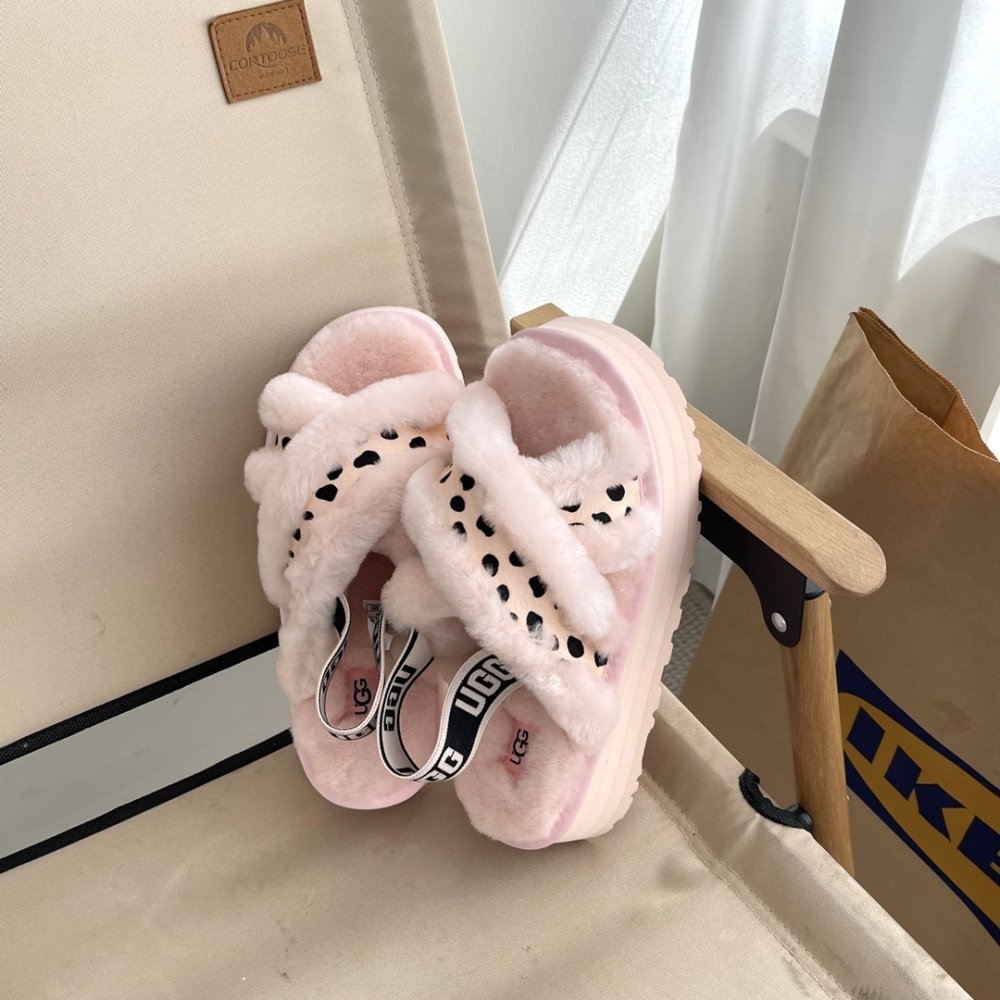 Step-ins on fur women's Disco White Deer фото 4