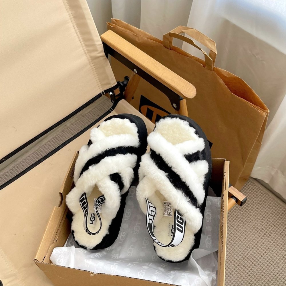 Step-ins on fur women's Disco White Deer фото 4