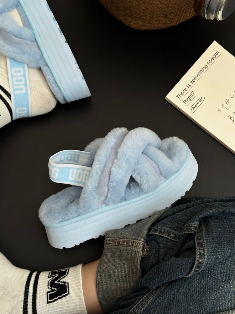 Step-ins on fur women's Disco White Deer фото 5