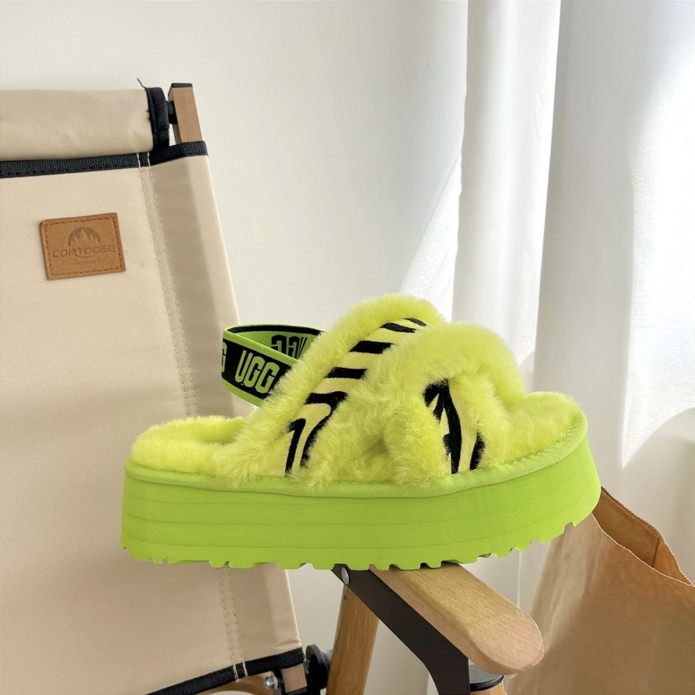 Step-ins on fur women's Disco White Deer фото 5