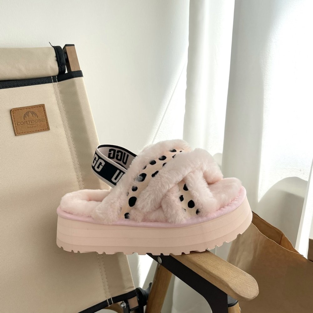 Step-ins on fur women's Disco White Deer фото 5