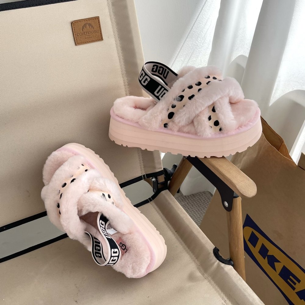 Step-ins on fur women's Disco White Deer фото 6