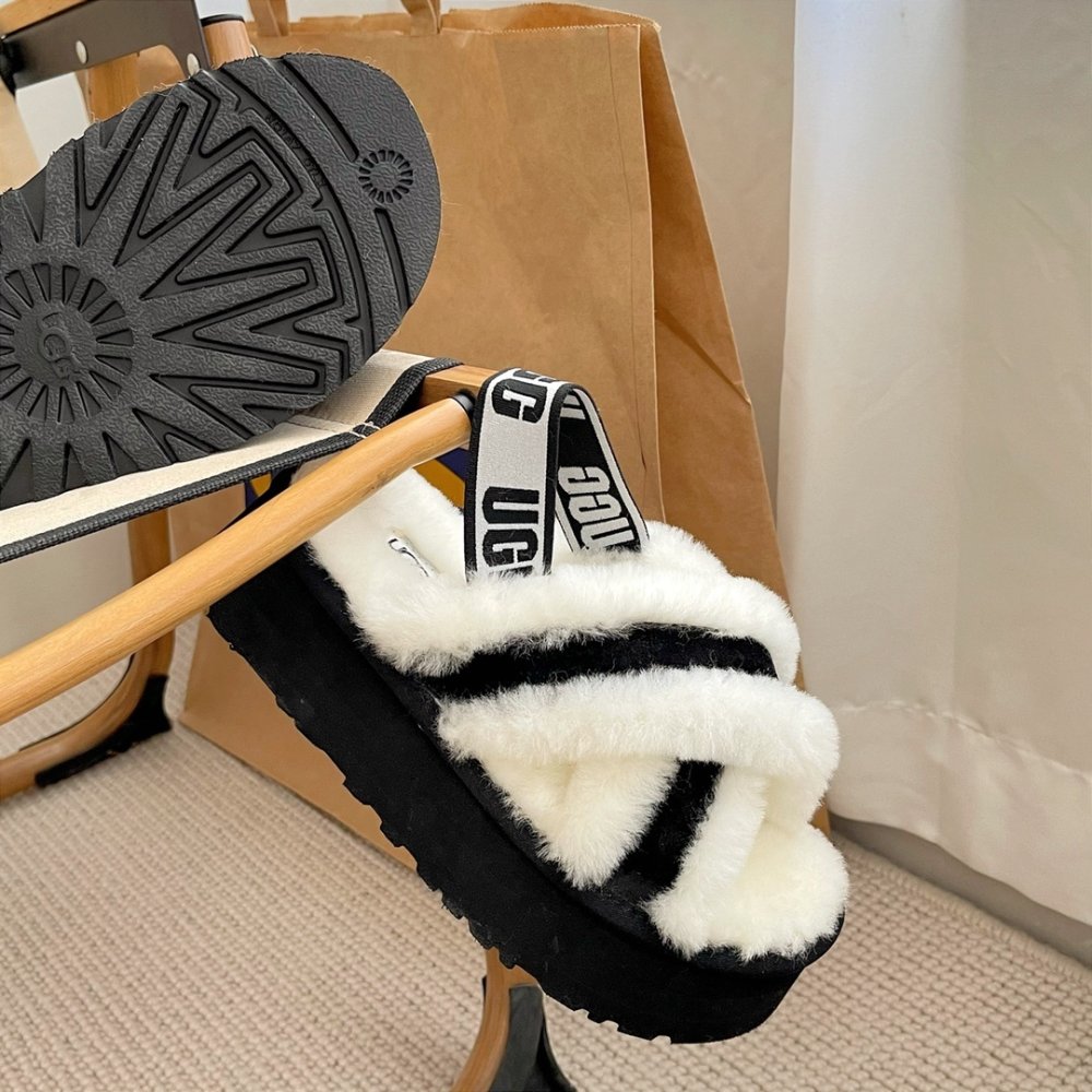 Step-ins on fur women's Disco White Deer фото 6