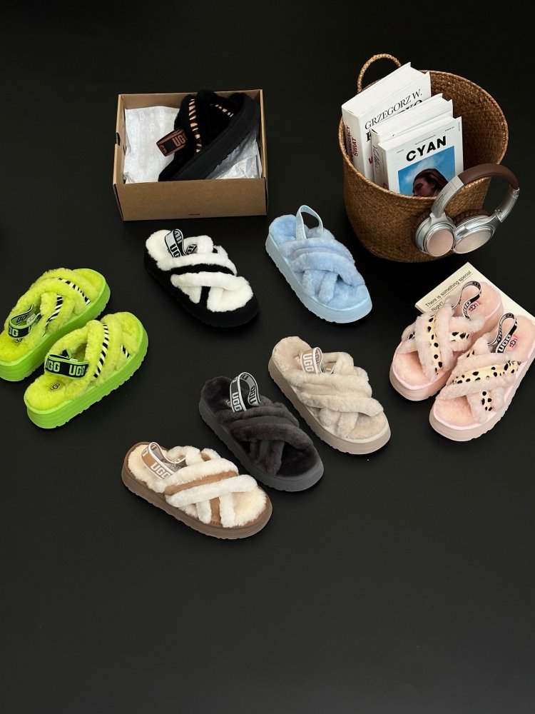 Step-ins on fur women's Disco White Deer фото 7