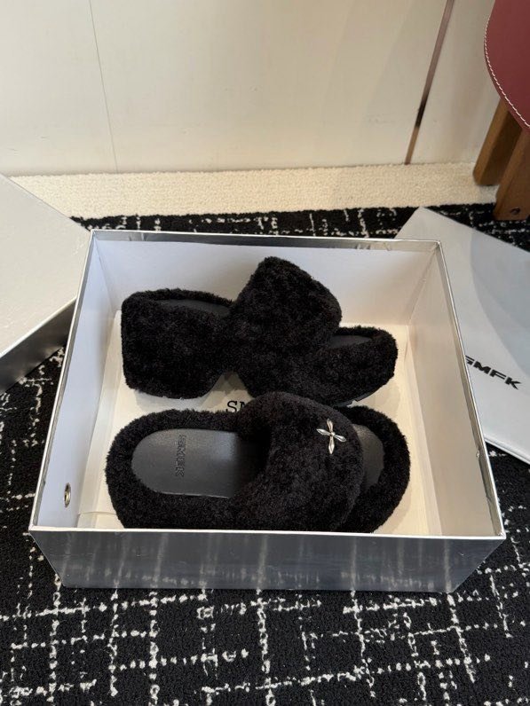 Шльопанці на платформі хутряні фото 6