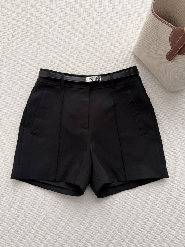 Shorts trousers women's from belt Kelly