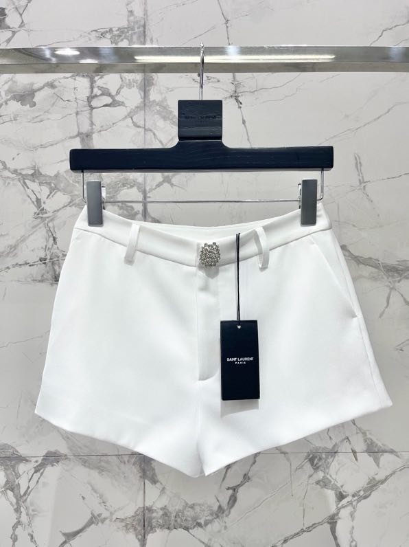 Shorts from buttons and rhinestones