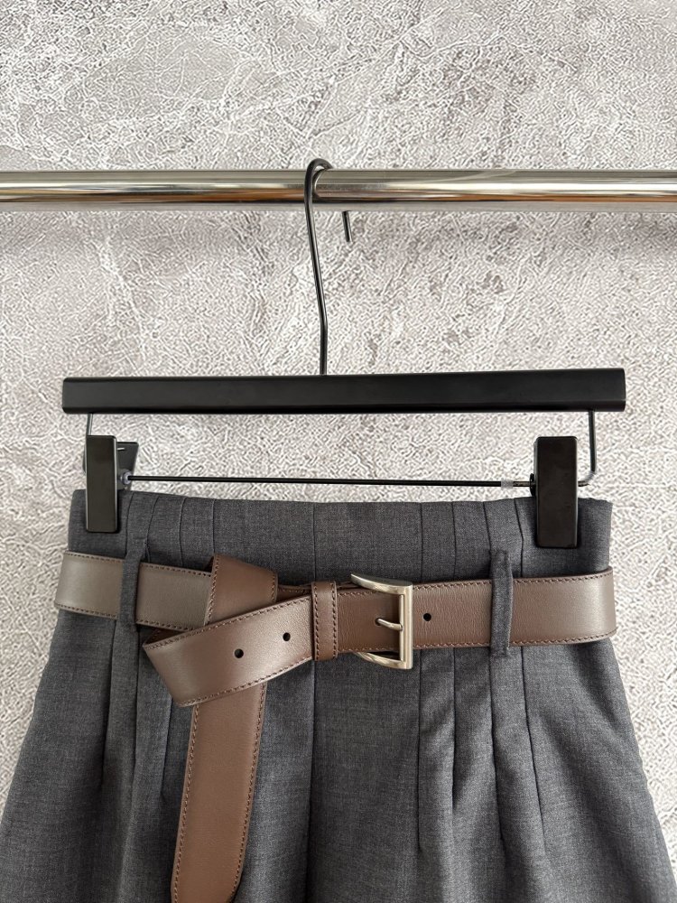 Шорти вовняні з високою талією і ременем фото 2