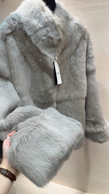 Шуба из кроличьего меха фото 3