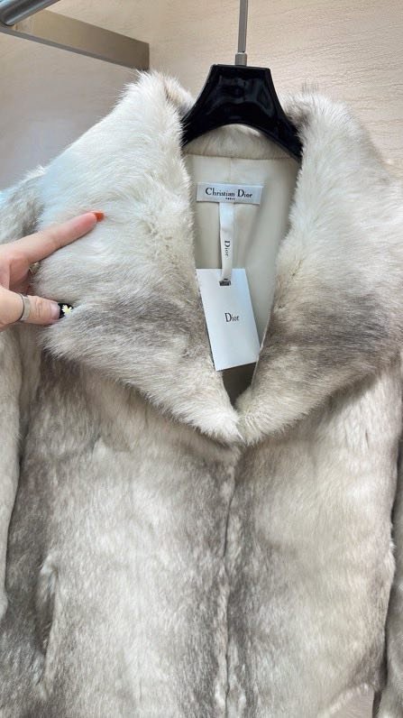 Fur coat of rabbit fur фото 4