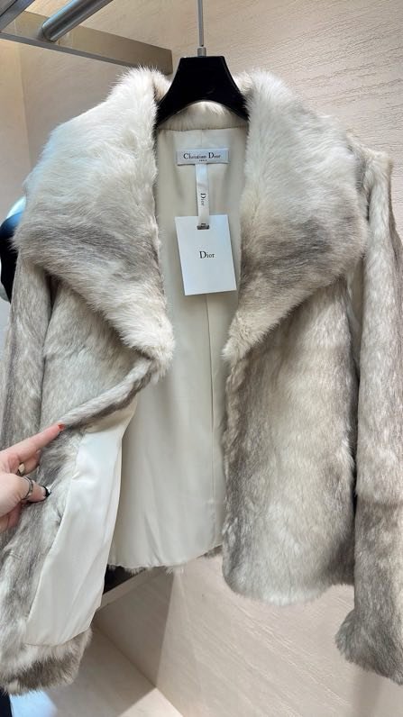 Fur coat of rabbit fur фото 5