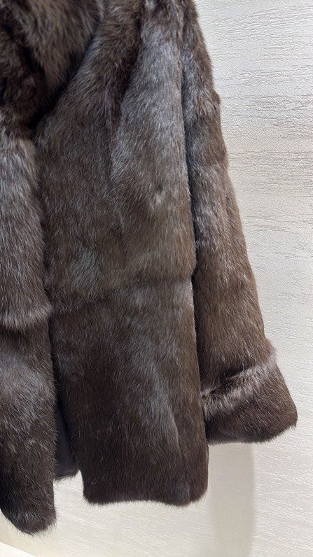 Шуба из кроличьего меха фото 6