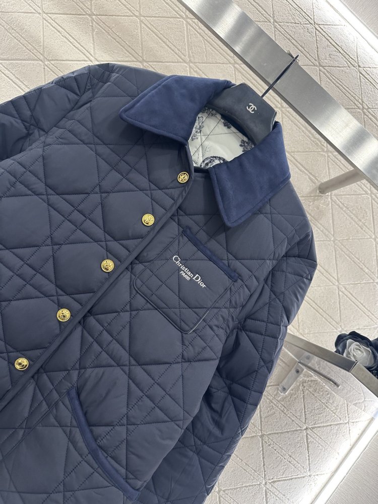 Стеганая куртка жіноча з вельветовым коміром фото 3