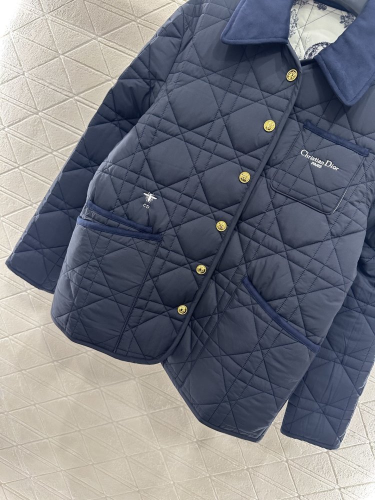 Стеганая куртка жіноча з вельветовым коміром фото 4