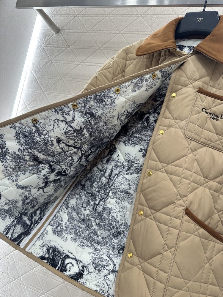 Стеганая куртка жіноча з вельветовым коміром фото 8