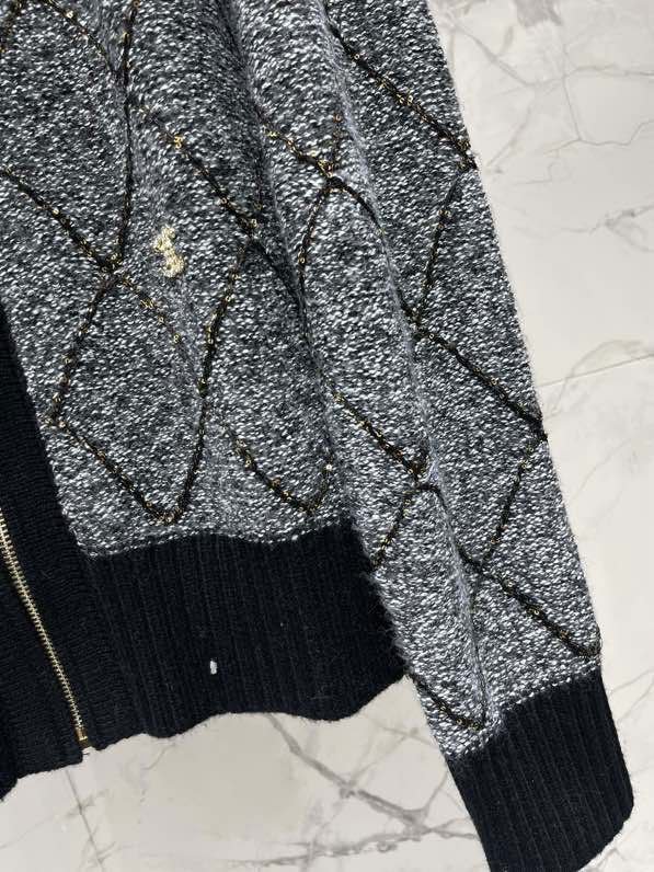 Стеганый трикотажный кардиган на молнии фото 2