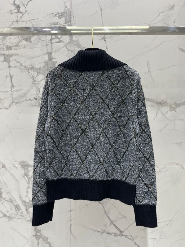 Стеганый трикотажный кардиган на молнии фото 4