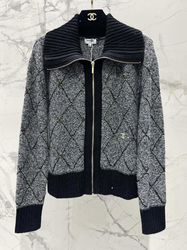 Стеганый трикотажный кардиган на молнии фото 8