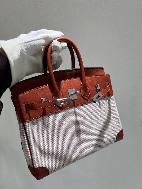Сумка Birkin 25 см в бордовом цвете и серебреной фурнитурой