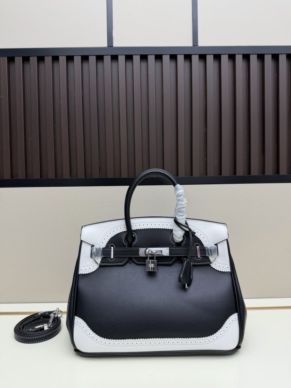 Сумка Birkin 30 см из коллекции Limited Edition Swift Ghillies с палладиевой фурнитурой