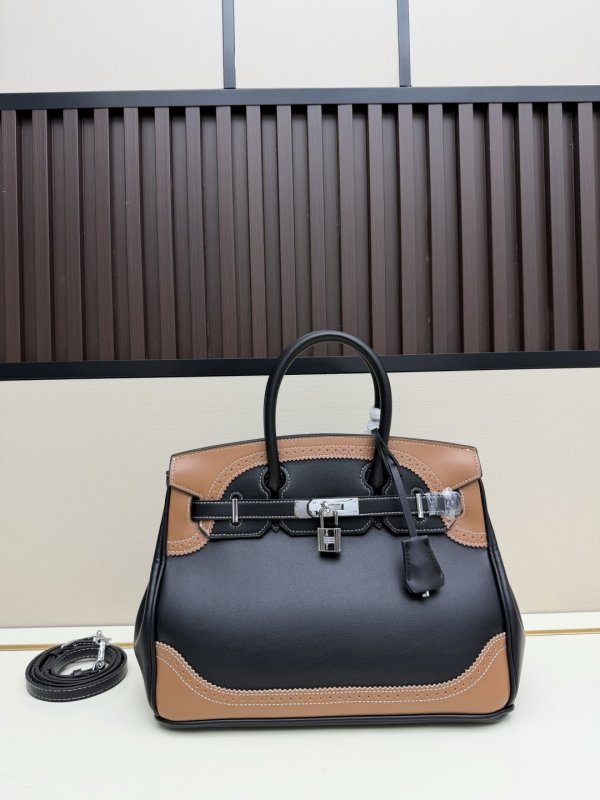 Сумка Birkin 30 см из коллекции Limited Edition Swift Ghillies с палладиевой фурнитурой