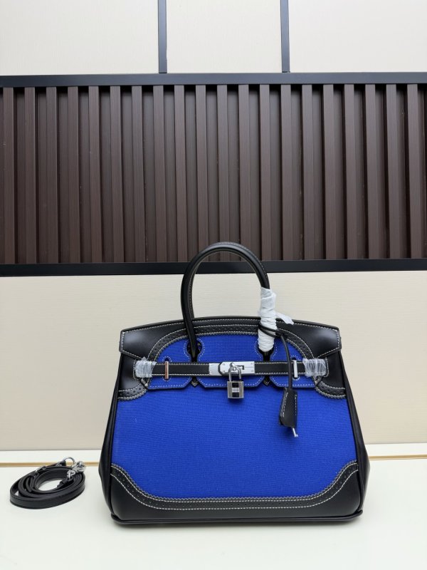Сумка Birkin 30 см из коллекции Limited Edition Swift Ghillies с палладиевой фурнитурой