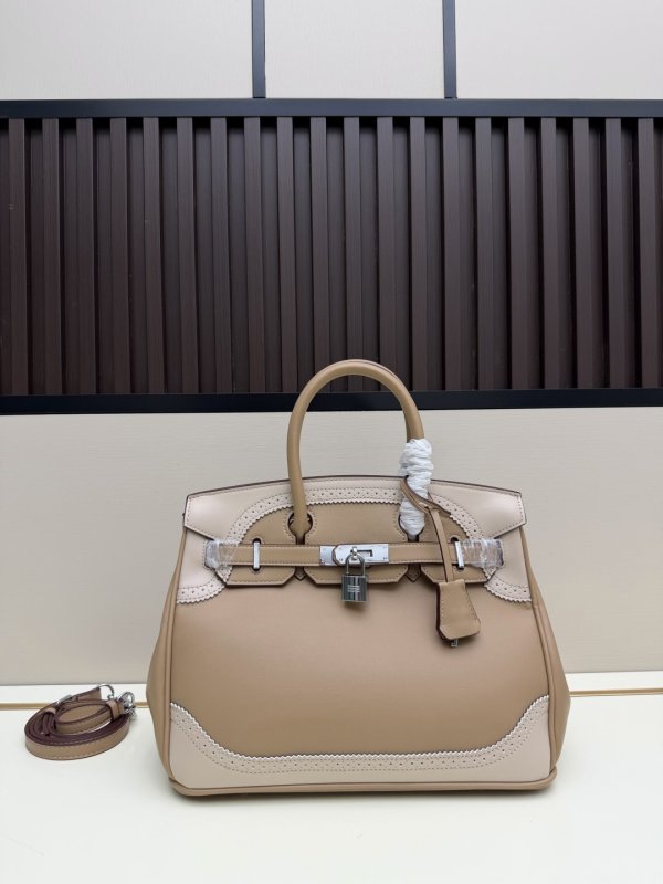 Сумка Birkin 30 см из коллекции Limited Edition Swift Ghillies с палладиевой фурнитурой